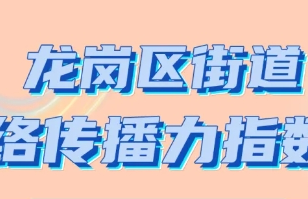揭晓！龙岗区职能单位、街道网络传播力指数榜（5月期）发布